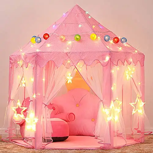 Pink playing tent for kids play house teepee  tents indoor playhouse pop up tee pee tente toys