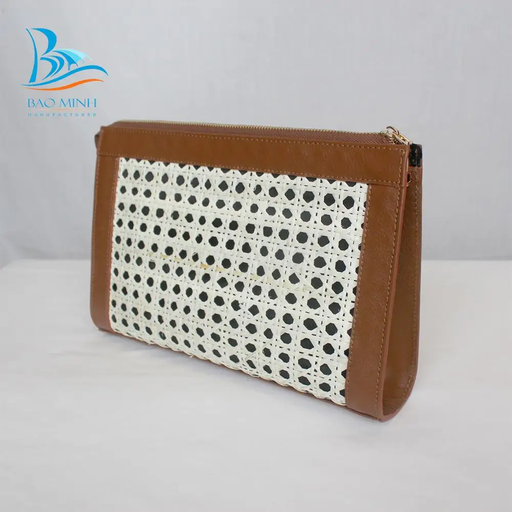 Лидер продаж 2023 женский кожаный клатч с ротанговыми лямками модные роскошные сумки от производителя