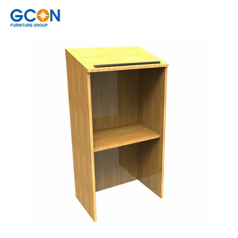 Modern wood lectern podium stand pulpit wood church concert school podium