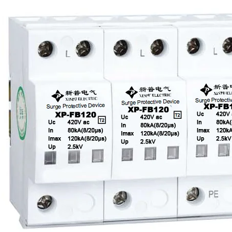 4P 420V Surge Protector SPD Lightning Arrester Protection 80KA~120KA