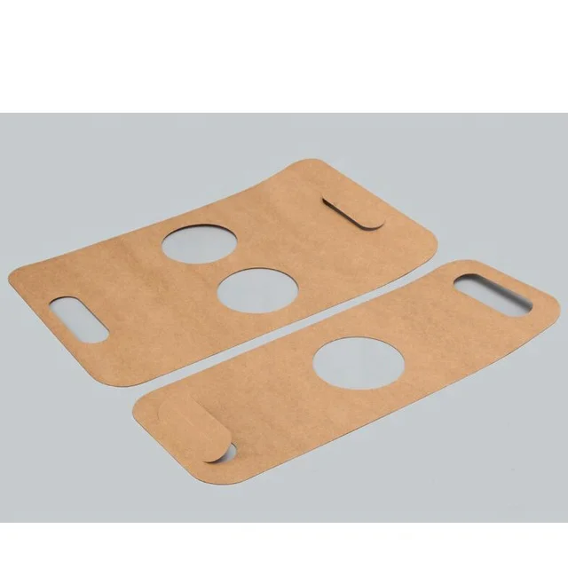 Custom logo recycle brown kraft paper coffee cup holder for take away