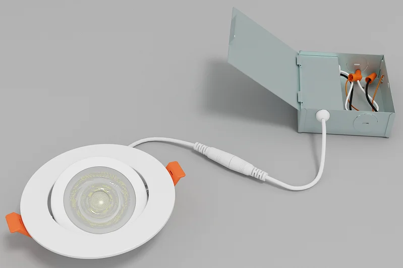 4 Inch Adjustable Rgb 5 Color Swivel Led Gimbal Recessed Light With Junction Box 6 Inch Aluminum Dimmable 15w Led Down Light