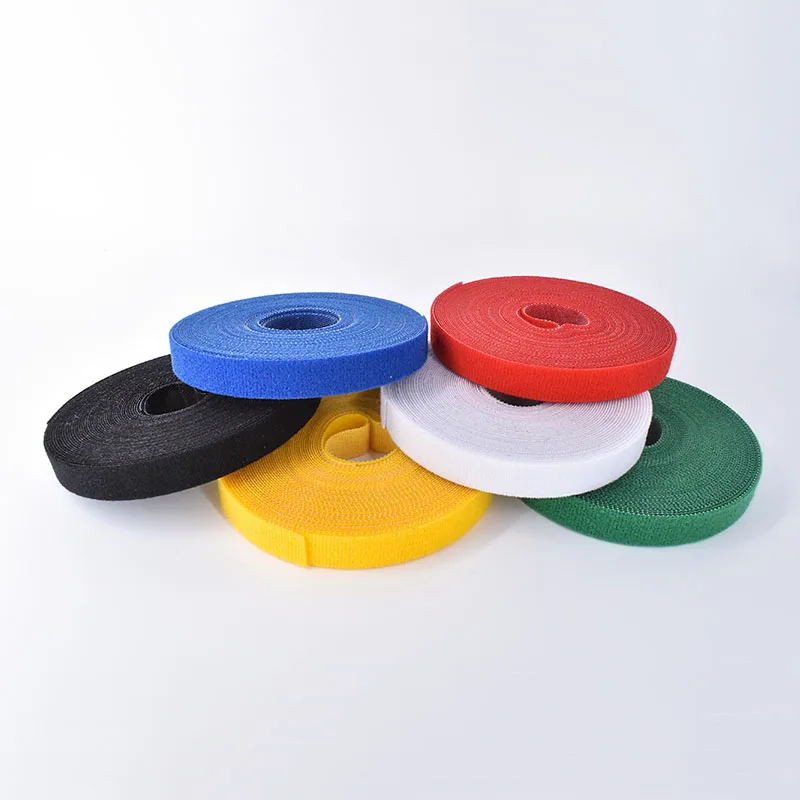 Custom made adjustable hook and loop nylon cable band