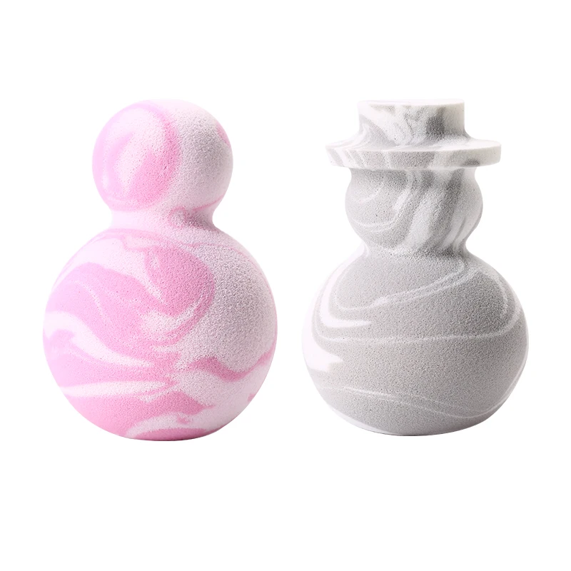 Рождественский подарок, влажные и сухие косметические инструменты, губка для макияжа, Рождественский Снеговик, губка для макияжа