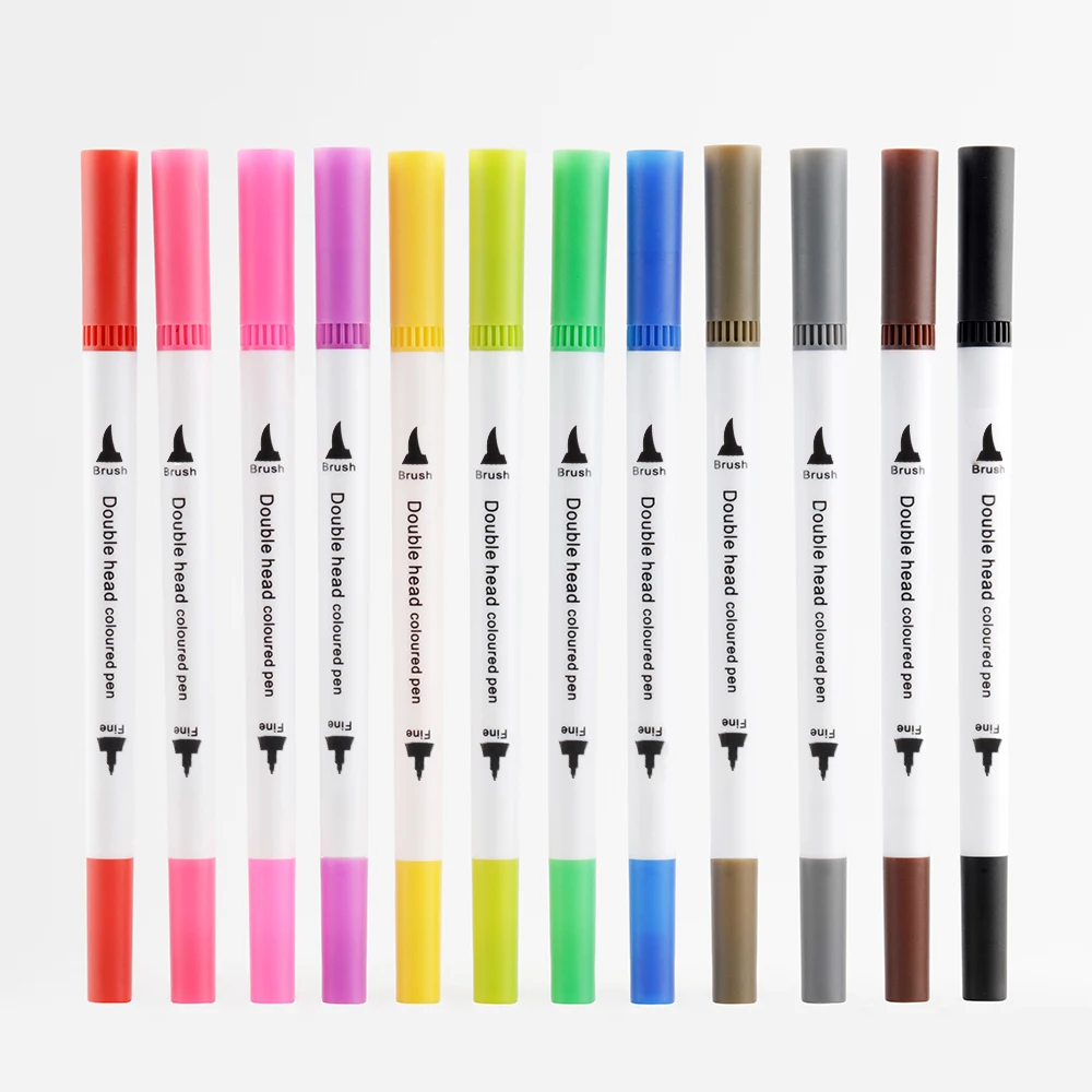 Promotional Watercolor Brush Pen, 100 Colors Brush Dual Tip Painting Water Color Marker Pen Set For Kids
