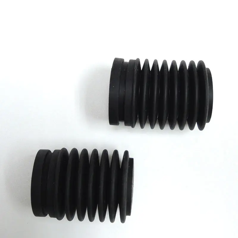 Universal Neoprene Flexible Accordion Cylinder Rubber Round Dust Bellow 4' Hose Covers Boot Silicone Rubber Bellow