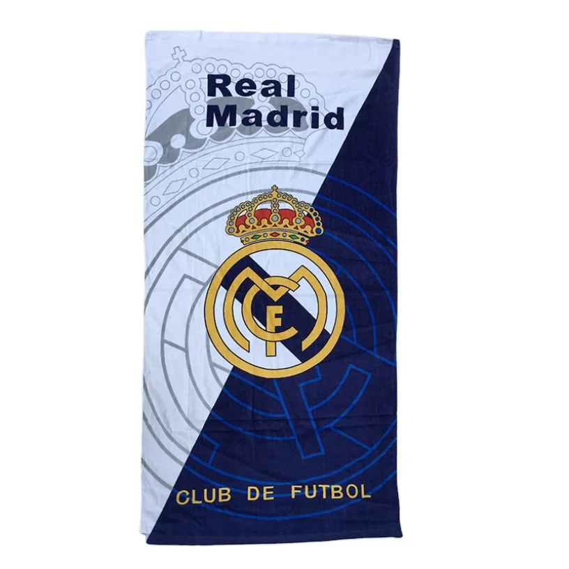 Promotional Famous Football/Soccer Club Towel Cheap cotton Towel Wholesale for Soccer Fans