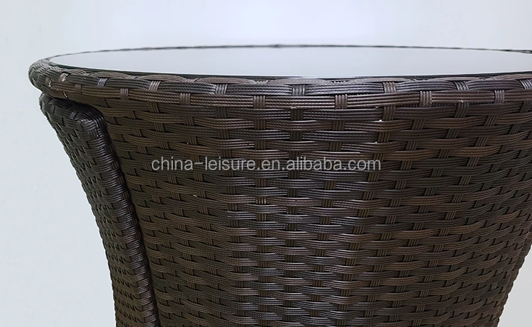 
Space Saving 3 Piece PE Poly Rattan Ratan ratten Home and Garden Furniture Outdoor Balcony Garden Patio Bistro Set 