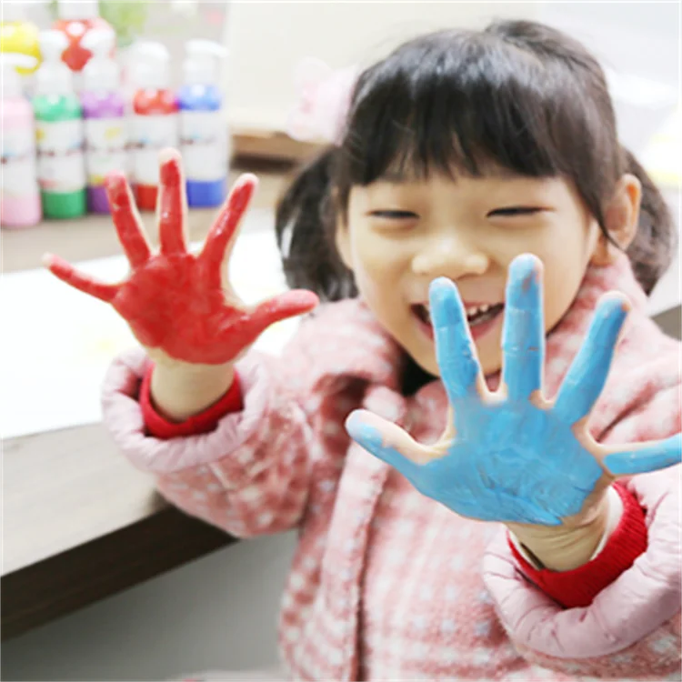 Water Based Acrylic Non-poisonous Fruit Washable Tempera Paint Art Tempera Paint for kids and adults 60ml