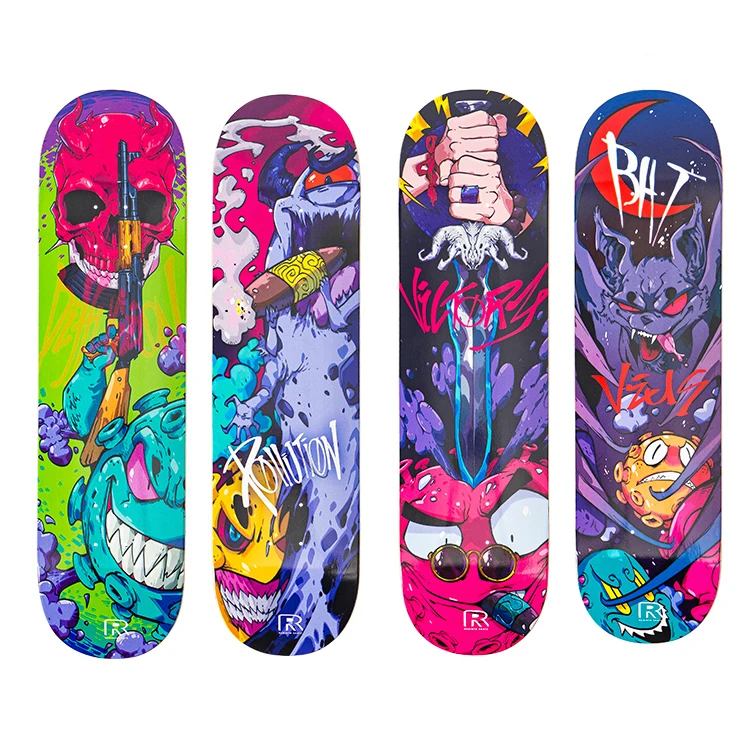 Wholesale Brand Distribution Skateboard Surface Custom Canadian Maple Skateboard Complete