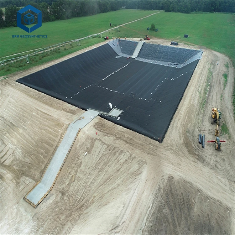Geo membrane HDPE Dam Liner 1.5mm for Dam Pond Project in Zimbabwe