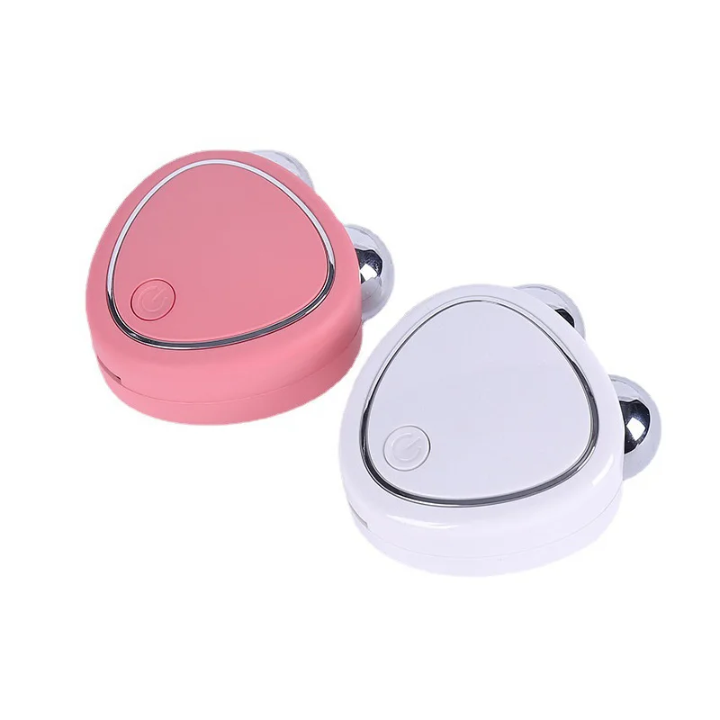 Trends Heart shape Face massager Stainless steel massage device ems microcurrent face lift machine V face lift massage roller