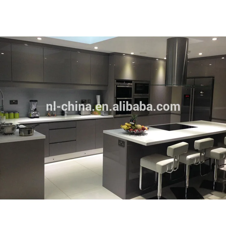 Latest kitchen design simple design pvc mdf cabinet kitchen hair salon wall cabinets