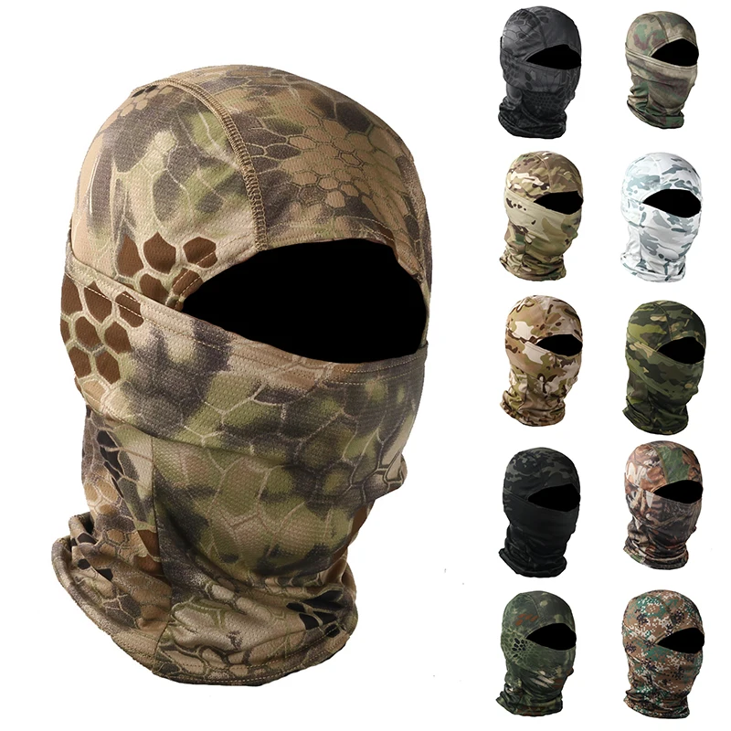 Wholesale Outdoor Custom Logo Cycling Motorcycle Helmet Lining Breathable Full Face Camo Mesh Balaclava Ski Mask