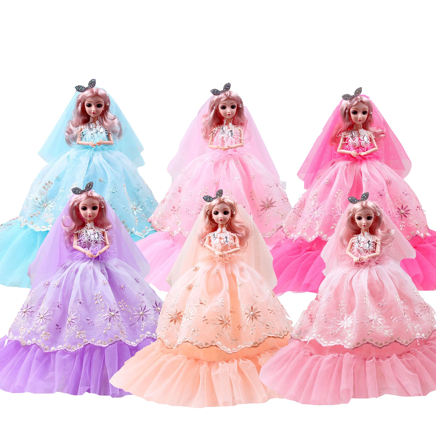 Modern Design 45cm Beautiful Girl Dolls With Long Hair Gorgeous Wedding Princess Doll Clothes Accessories Kids Gift Muneca