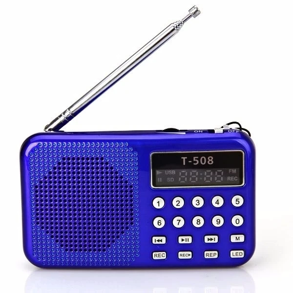  T508 мини портативный светодиодный стерео FM-радио динамик USB TF карта MP3 музыкальный плеер 50 мм Внутренний
