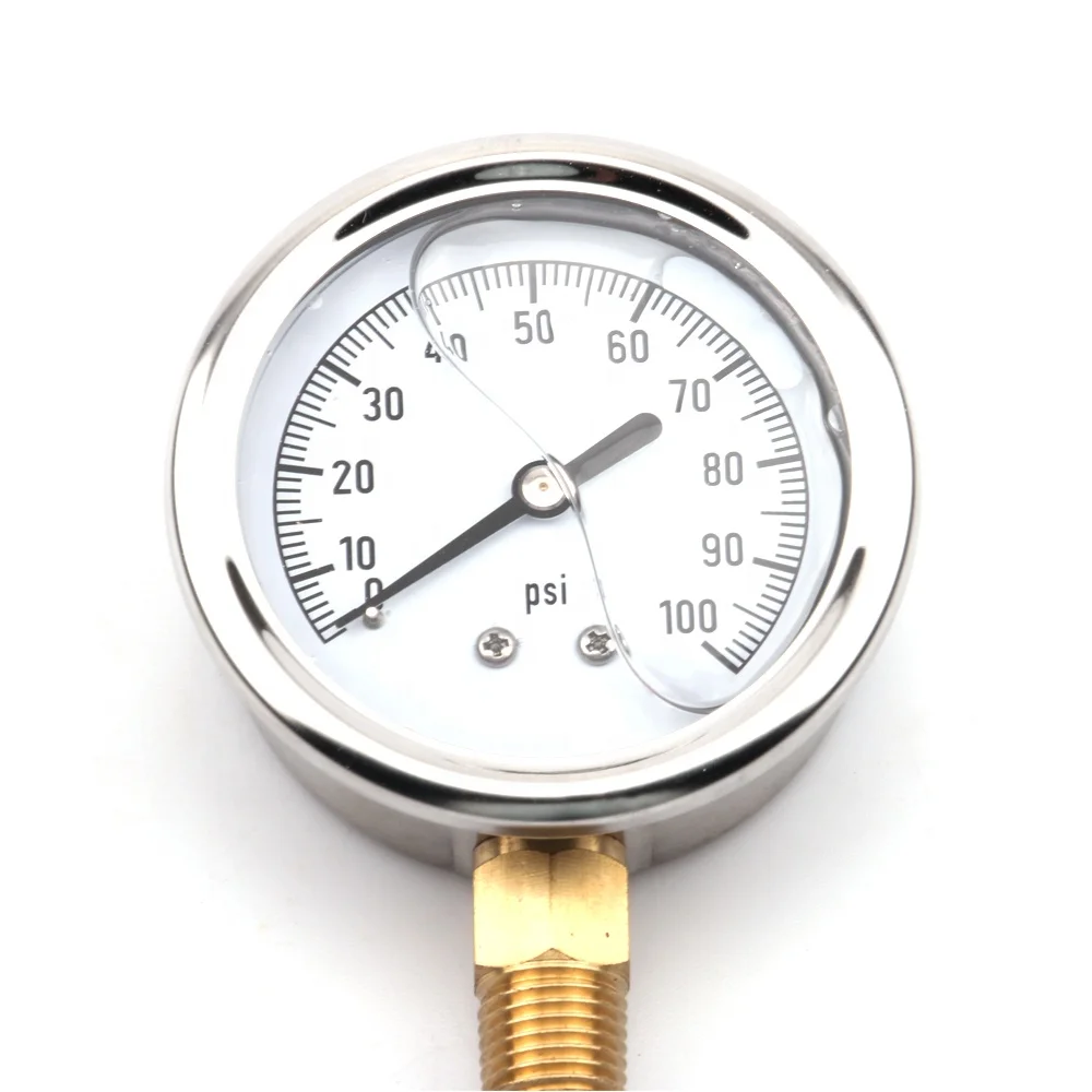 
OUKE BSP thread brass connection Stainless Steel oil filled 16 bar 1/4