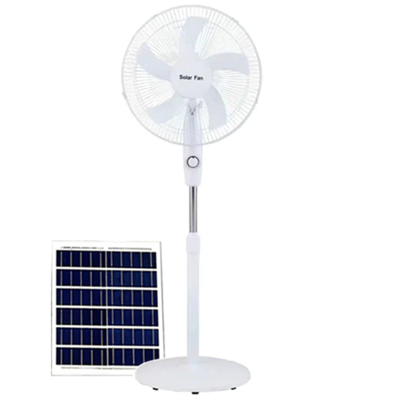 Rechargeable USB Solar Powered Fans Indoor Outdoor 16 Inch solar fan with Solar Panel and lithium battery