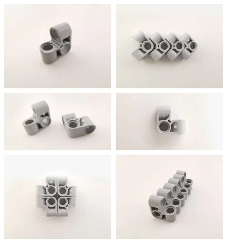 Technic Pin Connector Perpendicular   2 x 2 Bent  Plastic Toy Moc Small particles Brick Building Blocks Toys No.44809