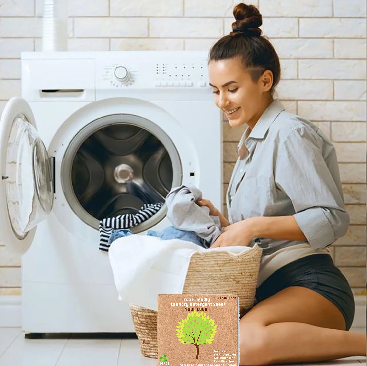Eco-friendly Biodegradable Pure Natural Plant Laundry Detergent Sheet/Strips