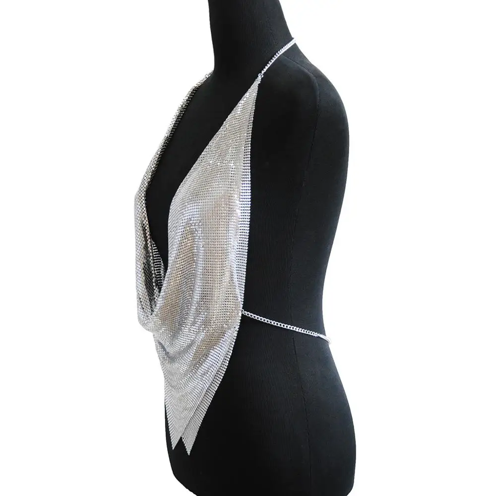 
Wholesale Top-selling Exaggerated bling bling jewelry cloth sexy body chain bra jewelry 
