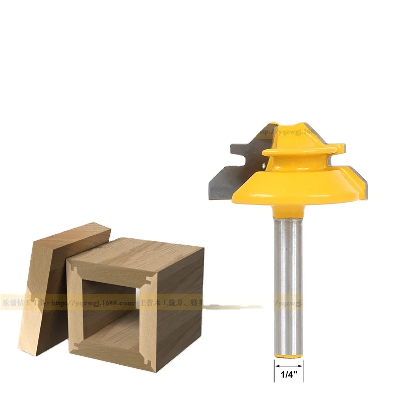 1/2 Shank Crown Wood Milling Cutter 45 degree tenon knife