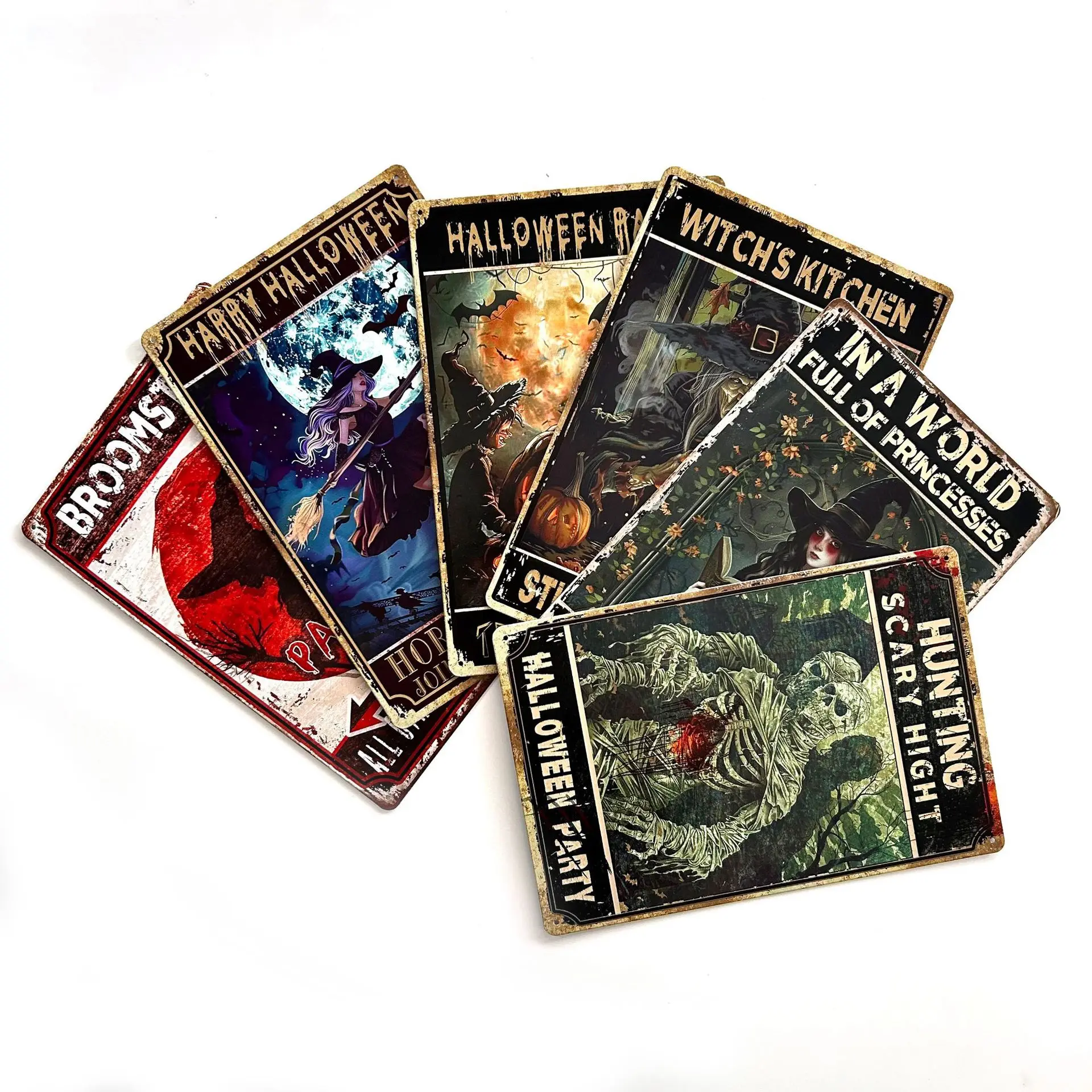 Custom Logo Horror Halloween Metal Signs Custom Metal Posters