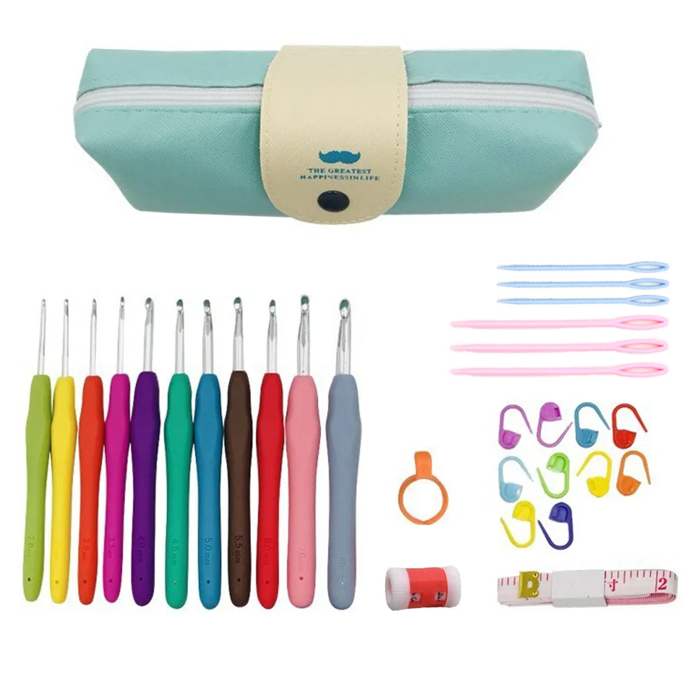 DIY Wholesale household colorful Crochet set for crocheting household yarn crochet hook bag kit set for beginners