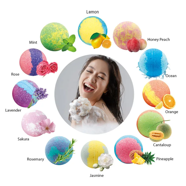 
OEM Private Label Natural Moisturizing Fizzy Bubble Bath Bomb Gift Set for Children and Adult 