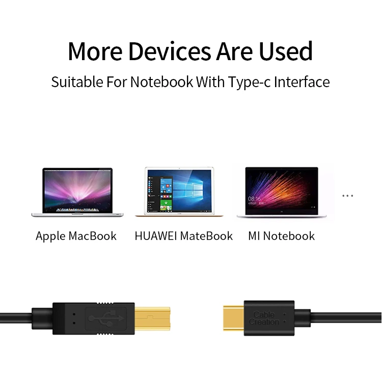 Оптовая продажа кабель для принтера типа C USB 2 0 Type к B сканера midi