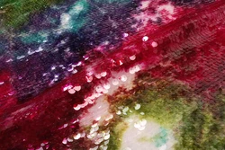 Tie Dyed 5mm Transparent Sequin Fabric Sequin Lace Fabric African Spangle Embroidery for Women Dress