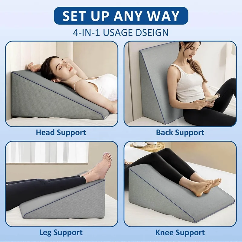 Manufacture Memory Foam Wedge Laptop Lap Desk Armrest Arm Rest Gaming Cojin de Lectura Lesekissen Reading Pillow for Bed Lap