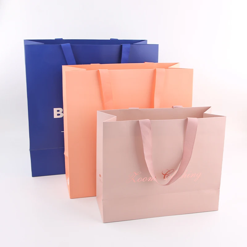 personalizada disposable packing takeaway valentine clothes/shoes environmental socks/clothing portable paper bags large