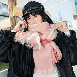 2021 Hot sales CUSTOMIZED British style cashmere-like scarf for autumn and winter customized design
