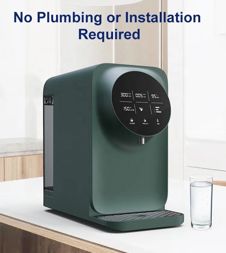 Installation free 7 stage reverse osmosis water filter system hot and cold ro water purifier