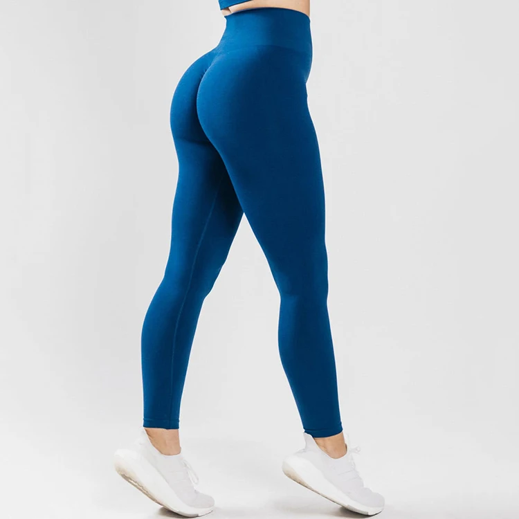 New arrivals high waisted yoga leggings custom logo women scrunch butt seamless leggings