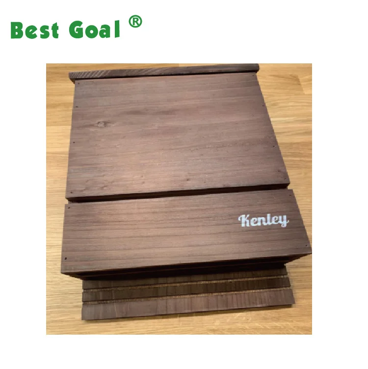 outdoor wooden Bat house Box Shelter with Large Double Chamber Handcrafted