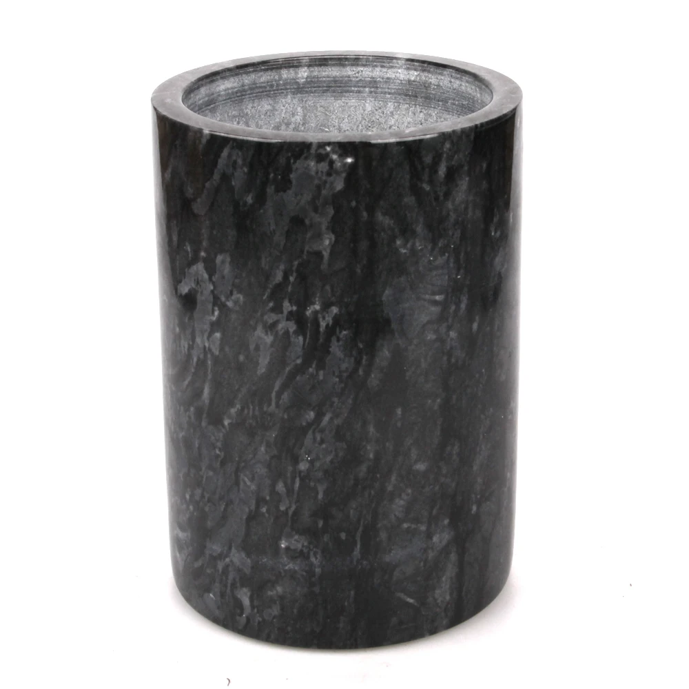 Elegant Natural Direct Wholesale Luxury Dark Grey Marble Wine Cooler Chiller Champagne Ice Bucket For Parties