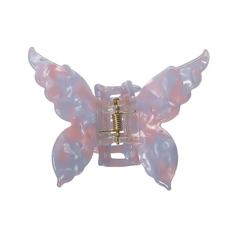 Fashion Hot Sale Butterfly Hair Claw 7CM Medium Colorful Hair Claw Clip Grain Chinese Style Hair Accessories Wholesale