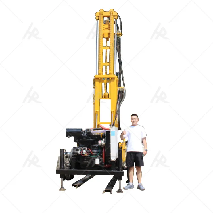 Hot sale diesel groundwater deep well water well drilling rig portable household 300m drilling machine
