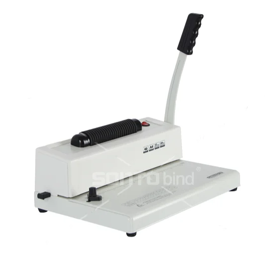 SONTO machine to make book binding cover manual wire table top perfect binding machine