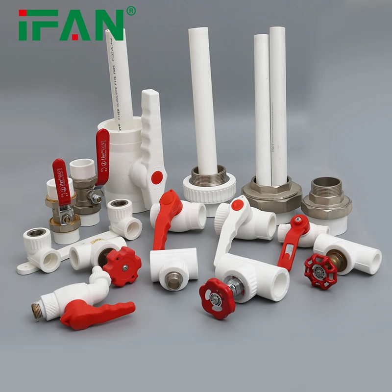China PPR facotry IFAN Supply PPR pipe and fittings Brass Insert Male and Female Thread Ball Valve For water