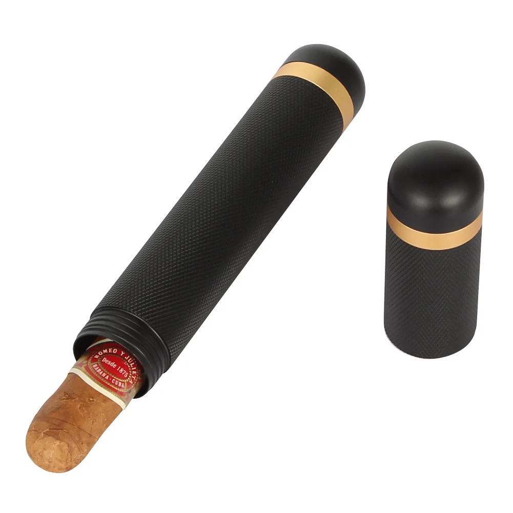 New Aluminum Cigar Tube Wholesale Elegant Cigar Holders Airtight Portable Travel Cigar Tubes