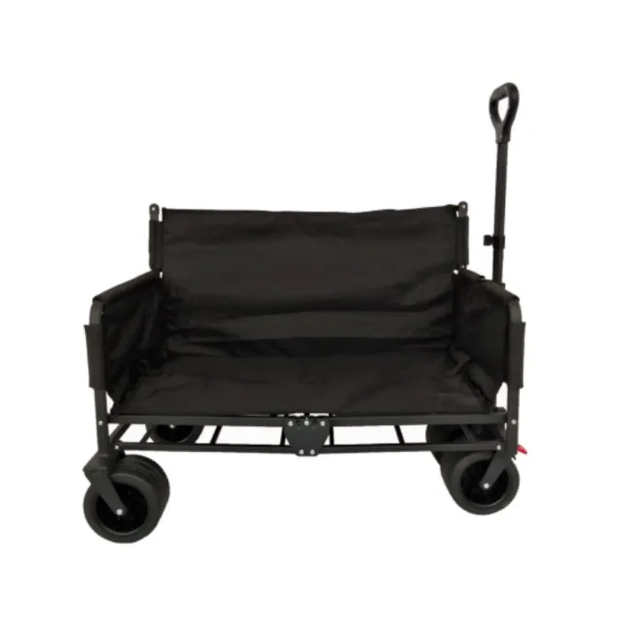 New Design Folding Cart Features 2 Comfort Seat Removable and Washable High Backrest Outdoor Sofa Wagon Folding Camping Cart