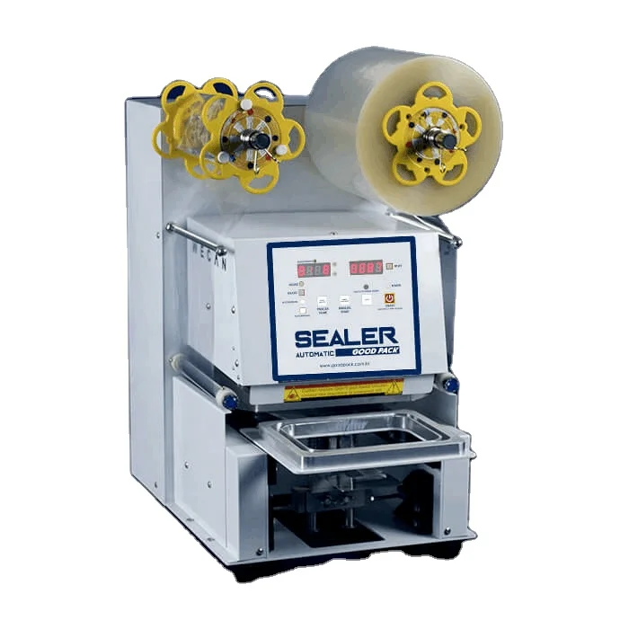 Полностью автоматическая машина для запечатывания лотков для фаст-фуда, настольная машина для запечатывания лотков durain, упаковочная машина для 18*12