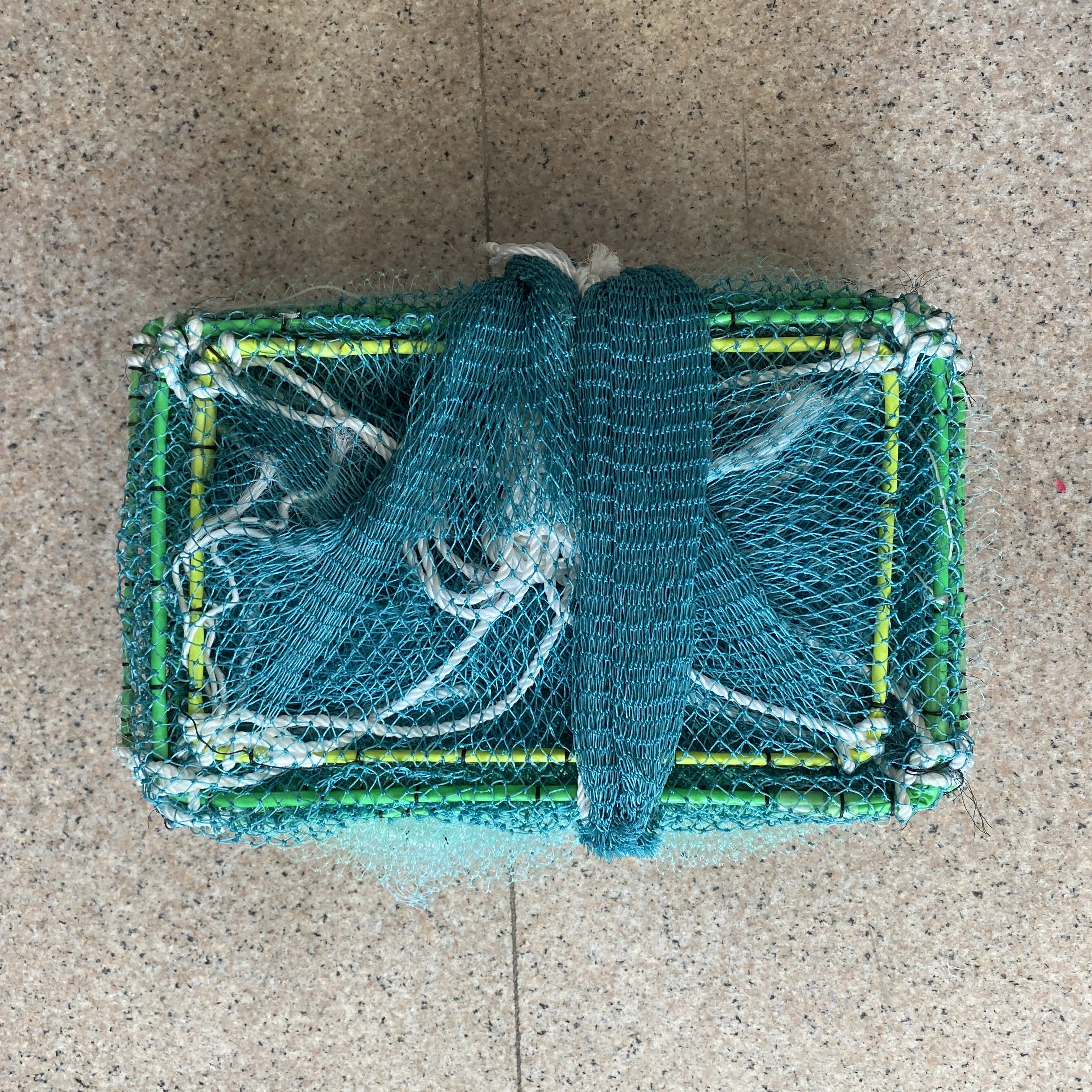 fishing trap with steel frame  22*35CM * 29  frame  9.5meters   4.6  kg  eel trap  fyke  net made in China