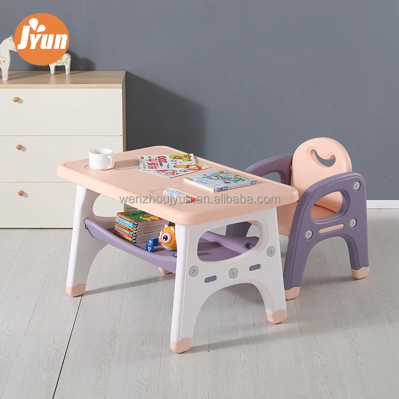 kids desk and chair set homework child study reading learning eating playing table plastic kids table and chair with storage