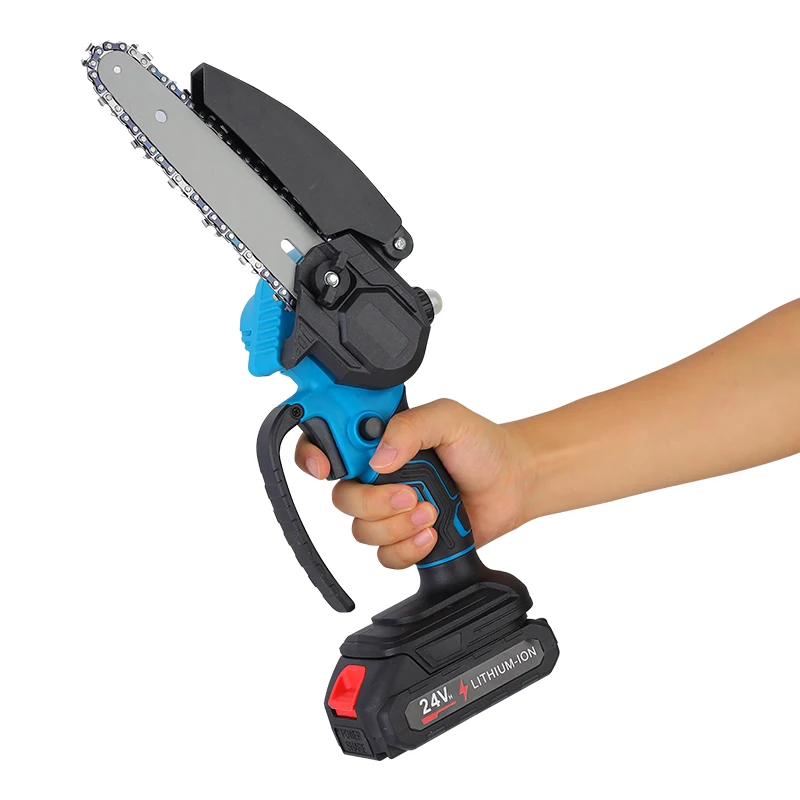 Wholesale 21V 6-Inch Cordless Electric Chainsaw Handheld Household Tool with Brushed Motor for Wood & Metal Industrial Grade