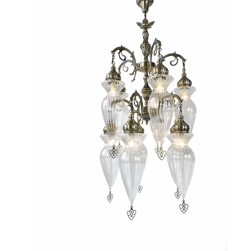 Dubai characteristic villa duplex building stairwell empty hotel restaurant coffee shop homestay handmade glass chandeliers