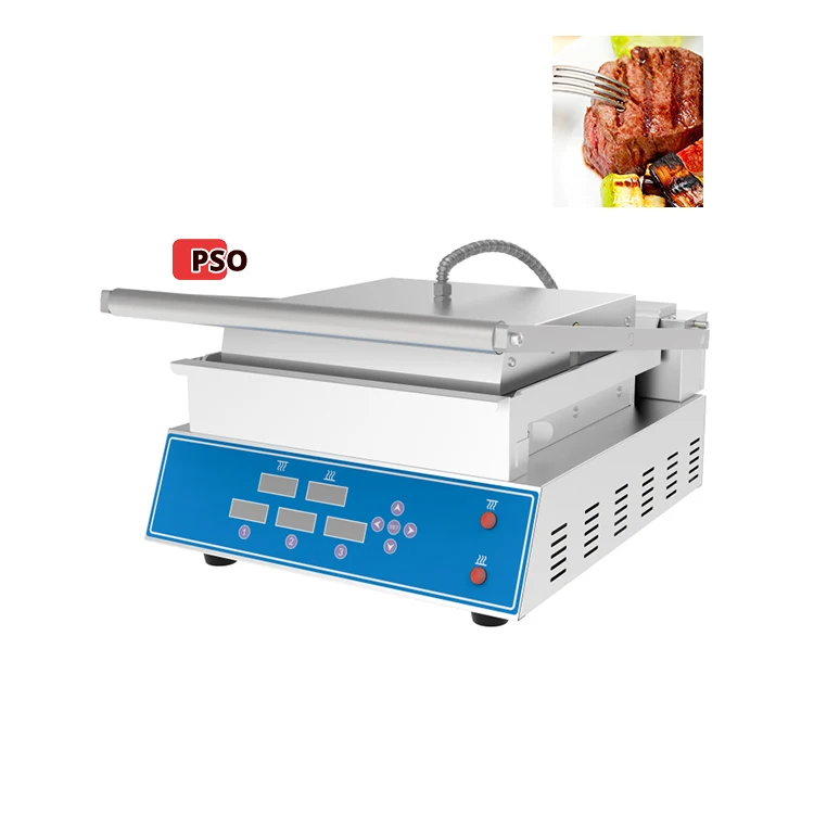 Stainless Steel Cover Electric Automatic Portable Digital Bread Toaster Tortilla Panini Contact Press Grill Cooker Machine